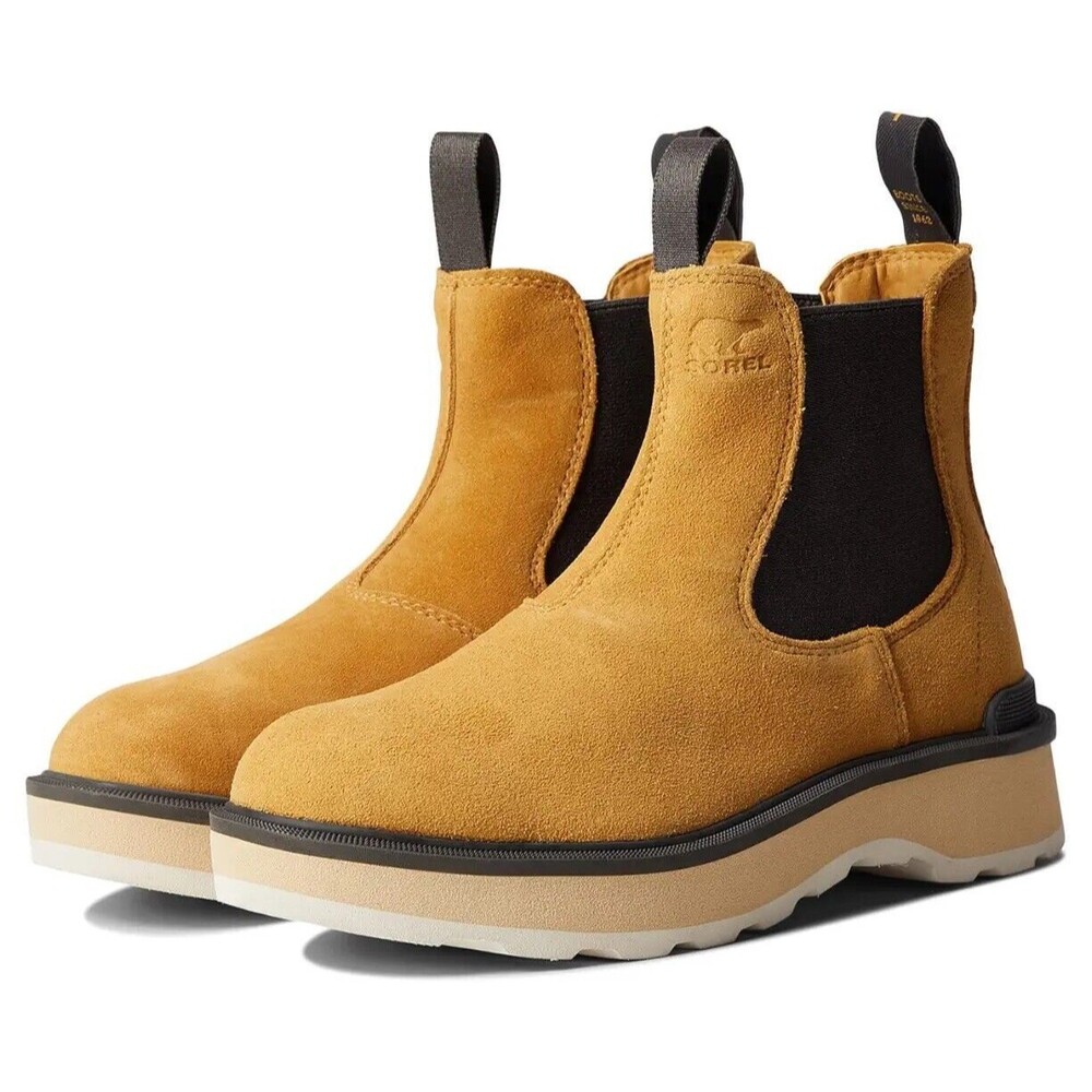 New  SOREL Hi-Line Chelsea Gore Boot Women 11 Leather Nubuck Waterproof Platform
